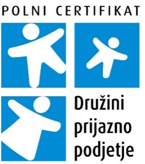 Polni certifikat Družini prijazno podjetje